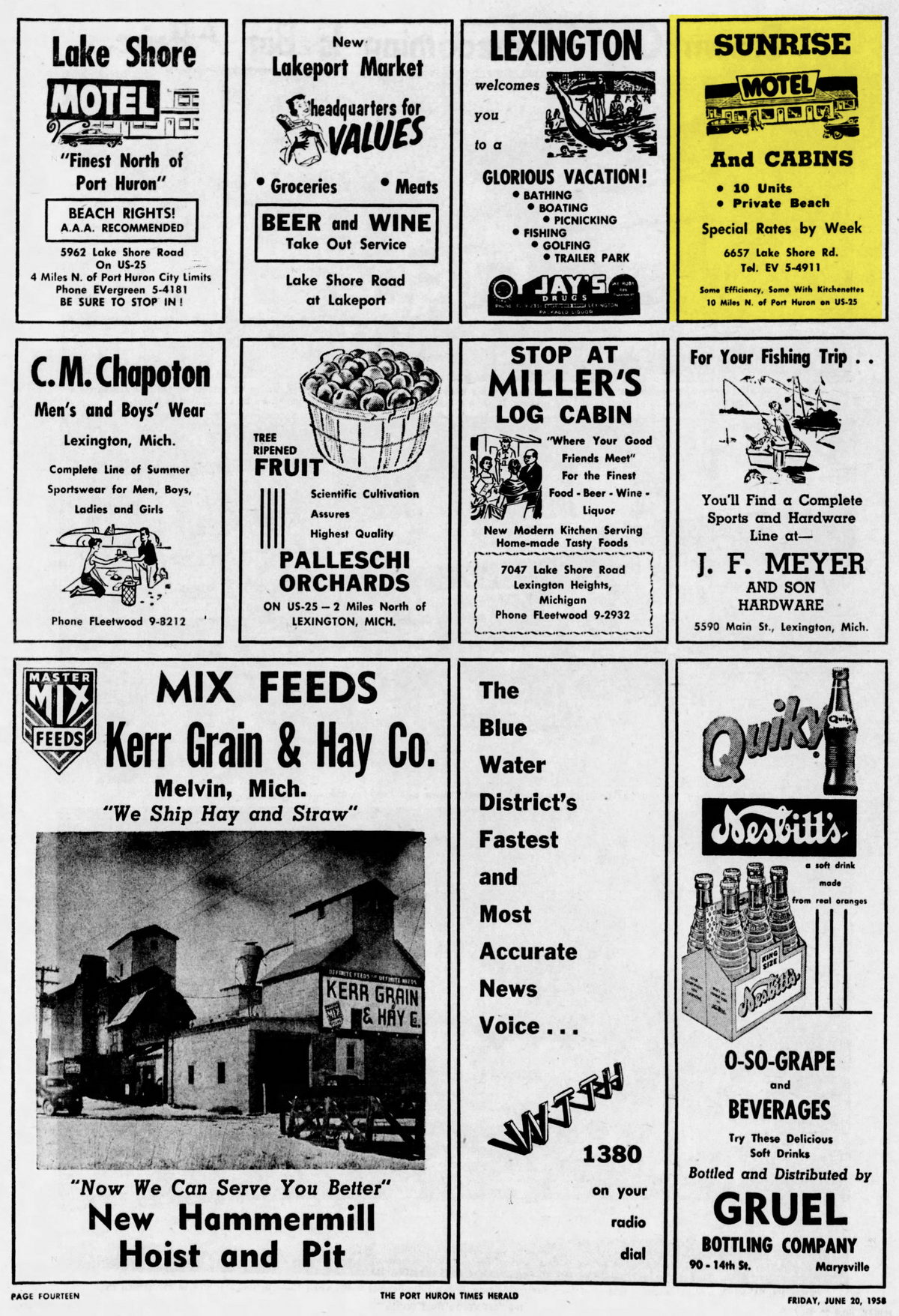 Sunrise Motel - Jun 20 1958 Article (newer photo)